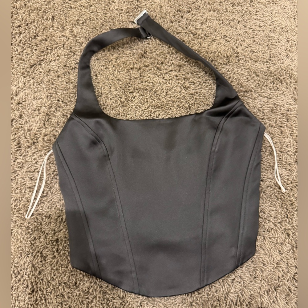 aritzia wilfred satin bustier corset
